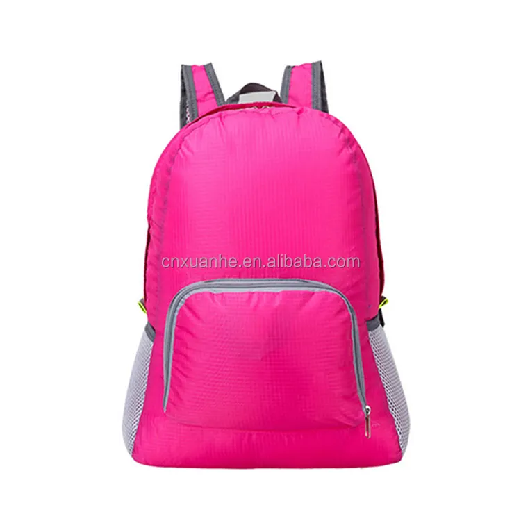 Lightweight Backpack Foldable Outdoor Travel Backpack Bag Custom Logo Nylon Daypack For Hiking Camping