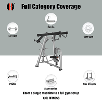 Machine de musculation multifonctionnelle pour tirage dorsal, rameur, pédalier assis et barre de traction, avec pile de poids sélectionnable en acier et résistance guidée, pour usage commercial en club de fitness