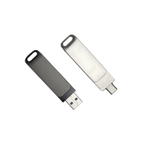 Nouvelle clé USB Type-C en métal 2.0/3.0, 16 Go/32 Go/64 Go, OTG, pivotante, avec logo personnalisé, haute vitesse, garantie 3 ans, facile à transporter