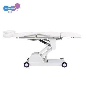 Электрическая косметологическая кушетка с 1 мотором для салона красоты, с ножным управлением, регулировкой высоты, из прочной искусственной кожи - Product Image 5