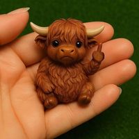 Mini Statue Décorative en Résine Animaux Doigt d'Honneur pour Bureau et Voiture – Cadeau Humoristique et Mignon Grenouille