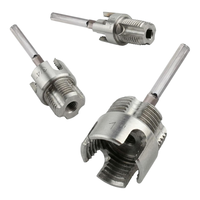 Outil de filetage de tuyaux interne et externe, 3 pièces, 1/2 3/4 1 pouce, double fonction, pour tuyaux en PVC, compatible avec perceuse électrique