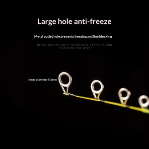 Caña de Pescar en Hielo de Invierno Ultracorta Portátil con Mango de Madera, Caña de Pescar Recta de Fibra de Vidrio Suave Pequeña de 2 Secciones - Product Image 4