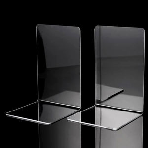 Ensemble de serre-livres en acrylique transparent vierges serre-livres invisibles pour étagères porte-livres bouchons fournisseur d'accessoires de papeterie - Product Image 5