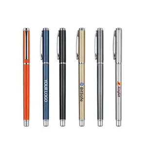 Custom Logo Accepted Cheap Slim Twist Metal Ballpoint Pen For Hotel Gift Pen