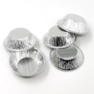 Moules à pâtisserie jetables en aluminium ronds/plats pour la cuisson de tartes aux œufs/tartes/gâteaux au fromage - Product Image 4