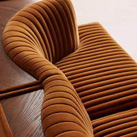 Sofá Modular en Forma de L Marrad Wind - Modelo de Diseño Estético Moderno, Sofá de Dos Plazas con Relleno de Esponja de Terciopelo