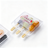 Boîte en plastique transparente rectangulaire en PET, écologique et alimentaire, pour la vente en gros, avec 3 mini-piques à sucre légères et tendance