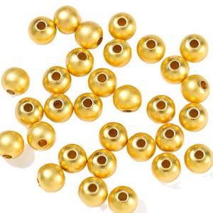 Gold Plated <b>Copper</b> Round Beads 2.5mm 3mm 4mm 5mm 6mm 8mm For <b>Bracelet</b> Making Jewelry Findings Components - Product Image 5