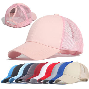 Dropshipping Agent 2024 Léger Protection UV Casquette d'été en coton à la mode pour les femmes avec porte-queue de cheval - Product Image 2