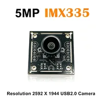 Module de caméra USB industrielle 5MP, capteur CMOS IMX335, 90 degrés, utilisation en intérieur en basse lumière, 30FPS MJPEG YUY2 UVC, Plug and Play