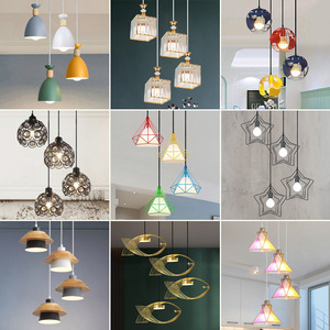 Nordic Personality Restaurant Pendant <b>Light</b> Fashionable Versatile Home Decorative Iron Cafe Dining Room Chandelier - Product Image 1