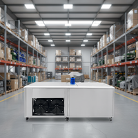Machine industrielle automatique de fabrication de blocs de glace avec compresseur et refroidissement par eau, haute capacité, en acier inoxydable