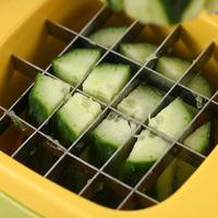 Handmatige groentehakker, keuken aardappel ui wortel voedselsnijder, push-down snijmachine met roestvrijstalen roosterblad