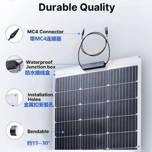 Hiệu quả cao linh hoạt năng lượng mặt trời bảng điều khiển linh hoạt quang điện năng lượng mặt trời bảng điều khiển cho năng lượng mặt trời hệ thống năng lượng 200 Wát 100 wát - Product Image 3