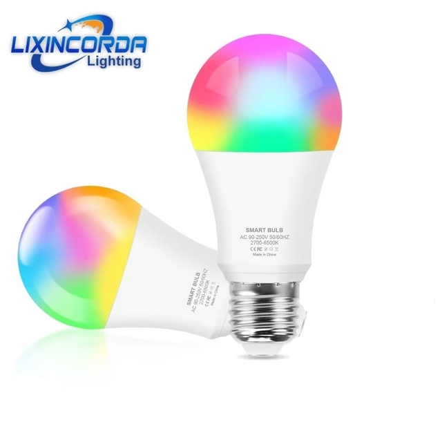 9W Smart WiFi LED Bulb E27 RGB + White + Warm White Compatible Alexa/Google Home APP Controlled Magic Light Bulb AC B22/E26