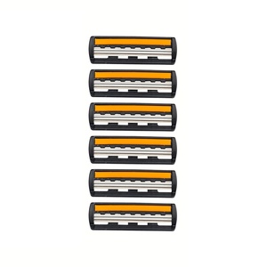 <span class=keywords><strong>Rasoir</strong></span> manuel à trois lames pour hommes, <span class=keywords><strong>lame</strong></span> en acier inoxydable jaune pour le rasage de la tête, de la barbe et du visage - Product Image 6