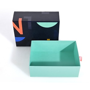 Custom Logo Eco Friendly <b>Small</b> Baby Blue Cardboard <b>Sliding</b> Drawer Gift Box for Wallets Accessories or Jewelry - Product Image 2