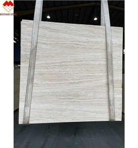 Losas de travertino superblancas, mármol crema clásico, beige claro, piedra pulida, revestimiento de paredes y azulejos de suelo, diseño moderno - Product Image 6