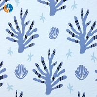 Chemise habillée d'été écologique Tissu de rayonne respirante Créature de la mer Imprimé floral Technique tissée Vêtement textile doux