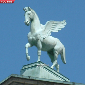 YOUFINE Statua di Pegaso in Bronzo Antico, Scultura di Cavallo <span class=keywords><strong>Alato</strong></span> Volante per Villa, Vialetto e Giardino - Product Image 4