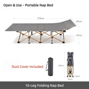 <span class=keywords><strong>Lit</strong></span> de camping pliable, <span class=keywords><strong>lit</strong></span> d'extérieur portable pour les siestes, le camping et l'usage domestique, disponible avec un auvent/parasol, <span class=keywords><strong>lit</strong></span> temporaire - Product Image 5