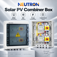 Boîtier de Combinaison Solaire IP65 1500V 12 Entrées 1 Sortie pour Panneaux Photovoltaïques, Montage Mural en ABS avec Protection UV et Surveillance RS485 pour Systèmes Solaires sur Toiture