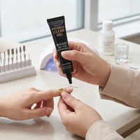 Gel UV transparent pour extension d'ongles, gel de construction qui s'enlève par trempage, pour usage en salon de manucure