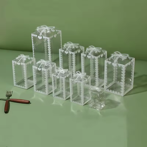 <span class=keywords><strong>Becan</strong></span> Transparent Pvc Imprimé Cadeau Emballage Boîte Anniversaire Cadeau Boîte Gâteau Emballage Chocolat Bonbons Alimentaire Boîte D'emballage - Product Image 1