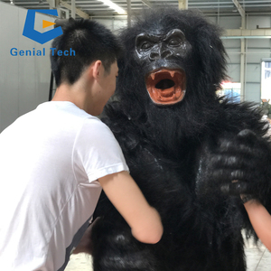 Costume de chimpanzé à fourrure en peluche Costume de fourrure de gorille animal de <span class=keywords><strong>carnaval</strong></span> adulte - Product Image 6