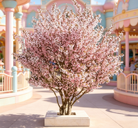 Grand arbre fleuri en plastique de 1,5 m x 1,5 m de large, cerisier artificiel japonais complet pour la décoration de mariage et de Noël, durable