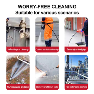 Machine de dragage de tuyaux à haute pression LC 2465psi 30lpm, machine de nettoyage hydraulique électrique à jet pour drainage, haute sécurité, lavage de voitures - Product Image 2