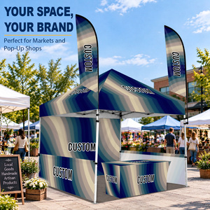 Personalized 3x3m Market Stall <b>Gazebo</b> Heavy Duty Aluminum Frame Custom Printed 600D Oxford Waterproof Pop Up Canopy <b>Tent</b> - Product Image 3