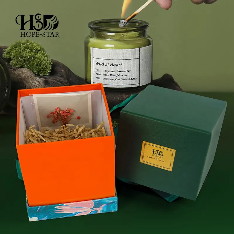 Lieferant OEM kundendefinierte Größen Goldfolie Logo luxus-Kerzenverpackungsbox für kleine Unternehmen
