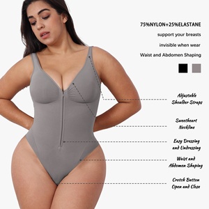 Liền mạch một mảnh <span class=keywords><strong>Corset</strong></span> mạnh mẽ Tummy kiểm soát công ty Butt Lift sexy chống vi khuẩn cơ thể định hình intimates treo Tops thực hiện - Product Image 3