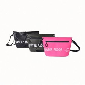 Sac de toilette étanche en PVC pour voyage en extérieur avec bandoulière, fermeture éclair et design vertical pour maquillage et natation - Product Image 2