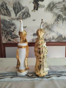 Figura de Pavo Real Vertical 2026, Estilo Europeo, 70 cm, Resina, Galvanoplastia, Estatua de Pavo Real, Decoración para el Hogar, Figura Decorativa para Interiores - Product Image 2