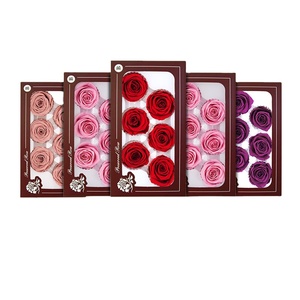 Großhandel 5-6cm natürliche frisch getrocknete Rosen <span class=keywords><strong>B</strong></span> Klasse 6 DIY dekorative Blumen für Muttertag und Valentinstag - Product Image 1