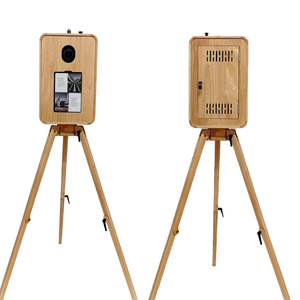 Oak Wooden 12.9 Ipad Photobooth With Printer Stand DSLR Vintage <strong>Photo</strong> <strong>Booth</strong> Shell For Parties &amp; Events With Flight Case - Product Image 3