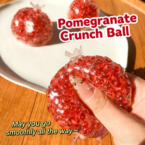 Hot Sale TPR Pomegranate <b>Vacuum</b> Noisy Ball Red Explosive Beads Crunchy Ball <b>Hand</b> Exercise Toys Party Favors Gifts for Kids - Product Image 1
