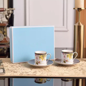 Nordic Hummingbird Design Ceramic Dinnerware Bone China Tableware Set High Quality Gift <b>Box</b> <b>for</b> Weddings Friends - Product Image 3