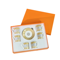 Ensemble de tasses à expresso de luxe de style européen, 70 ml, tasses à expresso haut de gamme, tasses à thé de l'après-midi pour restaurant, boîte cadeau