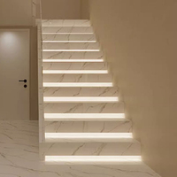 Lumière d'escalier LED à détecteur de mouvement intelligent, bande lumineuse LED blanc chaud, bande lumineuse LED intelligente à effet d'eau qui coule