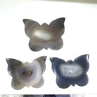Vente en gros de statues de chats sculptées en pierre d'agate naturelle de qualité supérieure, géodes d'agate druzy et tranches de cristal de chat bleu pour la décoration