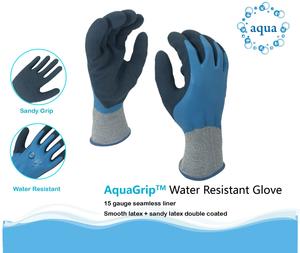 NMSHIELD رائع قبضة المياه واقية قفازات للعمل ساندي اللاتكس مزدوجة قفازات عمل مطلية السلامة قفازات بناء العمل - Product Image 2