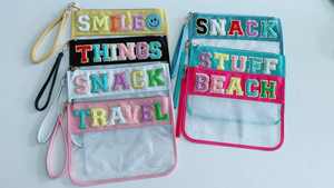 กระเป๋าเครื่องสำอางใสแบบพีวีซีกันน้ำสำหรับขายส่ง แฟชั่น กระเป๋าใส่เครื่องสำอางแบบกำหนดเอง กระเป๋าเดินทางแบบมีหูหิ้วนุ่มพร้อมซิป - Product Image 6