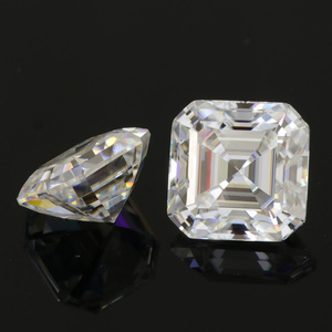 Diamantes de Moissanita Blancos Incoloros de Corte Asscher de Provence Gems al por Mayor - Product Image 3