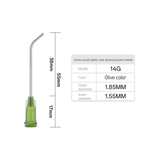 DM 1.5 inç 45 derece bükülmüş iğne Luer kilit künt tutkal iğneler dağıtım şırınga İpuçları - Product Image 5