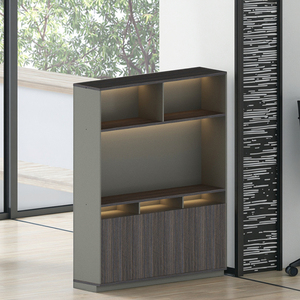 Văn phòng điều hành thiết kế tùy chỉnh Modular đồ nội thất bằng gỗ văn phòng đèn LED và lưu trữ tập tin tủ - Product Image 4