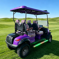 Voitures de golf électriques professionnelles 4 places alimentées au lithium 48V en vente, voiturette de golf tout-terrain, buggy de golf 30-50 km/h, 70-90 km d'autonomie